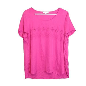 Rebecca Minkoff pink short sleeve blouse size small